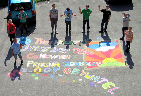 fot. Centrum Edukacji Obywatelskiej - mural w Mysłowicach - 6 ed. Młody Obywatel