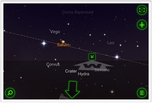 Mapa nieba w aplikacji Star Walk