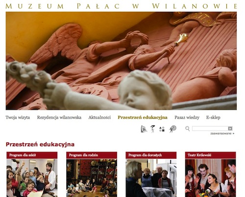 Przestrzeń edukacyjna Muzeum Pałac w Wilanowie